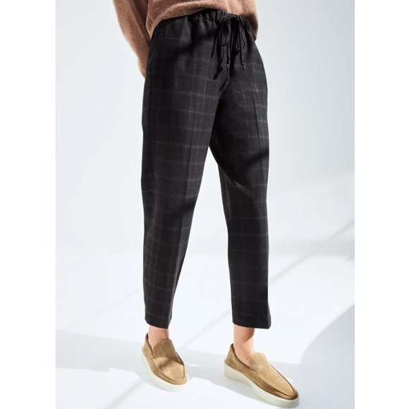 Aritzia Pants - ARITZIA The Group by Babaton Jimmy Pant Cropped Drawstring Trousers Plaid XS